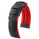 Hirsch Ayrton 小牛皮錶帶 Watch Strap 黑紅色 22mm