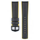 Hirsch Ayrton 小牛皮錶帶 Watch Strap 黑黃色 22mm