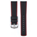 Hirsch Robby 小牛皮錶帶 Watch Strap 黑紅色 22mm
