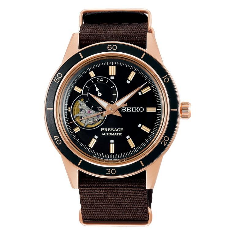 Seiko Presage Style 60’s SSA426J1 Automatic Open Heart Black Dial Watch WARRANTY