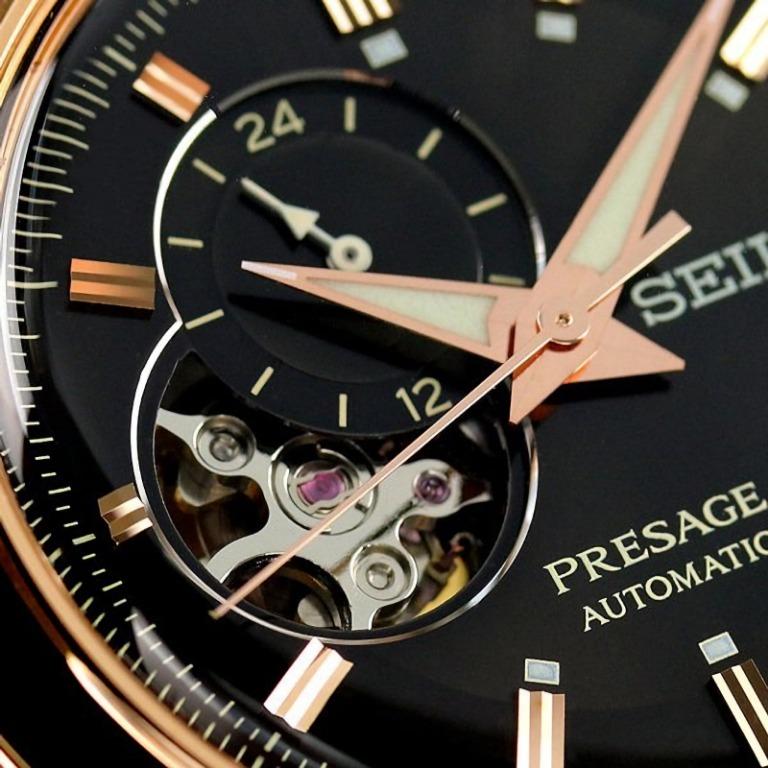Seiko Presage Style 60’s SSA426J1 Automatic Open Heart Black Dial Watch WARRANTY