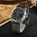 SAN MARTIN SN034-G3 RONDA 6004 Quartz Black Dial 37mm 20ATM Men's Pilot Watch