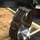 SAN MARTIN SN034-G3 RONDA 6004 Quartz Black Dial 37mm 20ATM Men's Pilot Watch