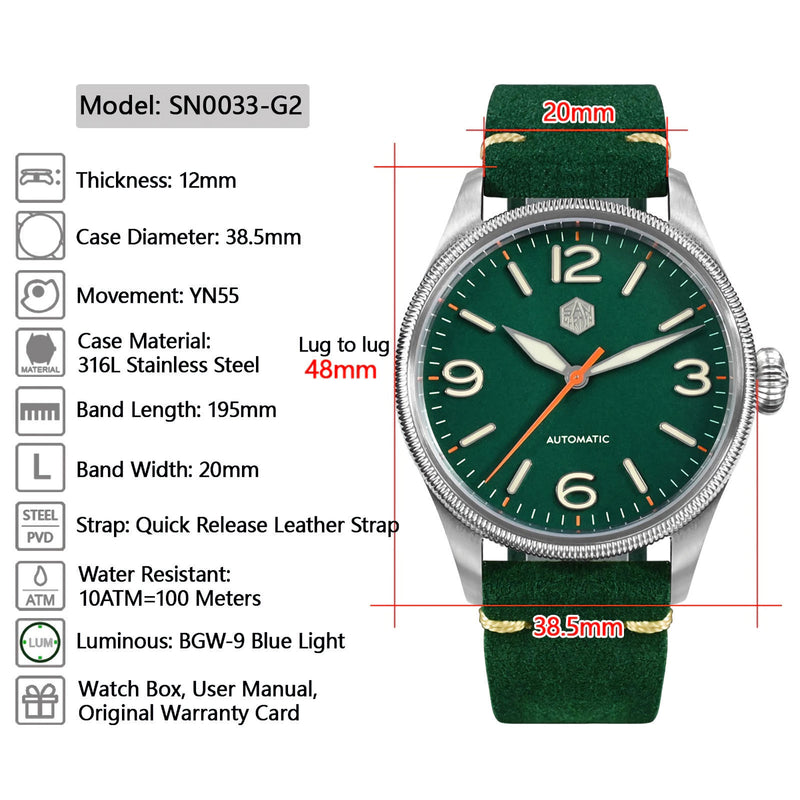 SAN MARTIN SN0033-G2 機械錶