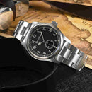 SAN MARTIN SN034-G3 RONDA 6004 Quartz Black Dial 37mm 20ATM Men's Pilot Watch