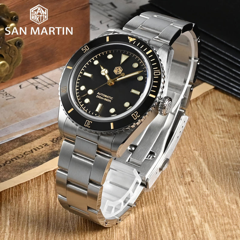 SAN MARTIN SN004-G-B 6200 Retro 機械錶