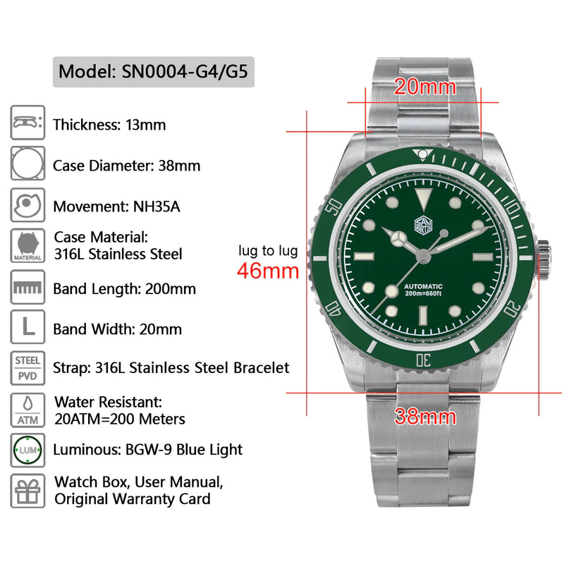 SAN MARTIN SN0004-G4 6200 機械錶