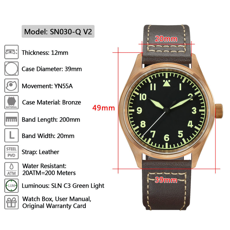 SAN MARTIN SN0030-Q V2 YN55 機械錶