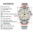 SAN MARTIN SN0054-G-B1 BB GMT Automatic Stainless Steel 39mm 10ATM Men's Watch