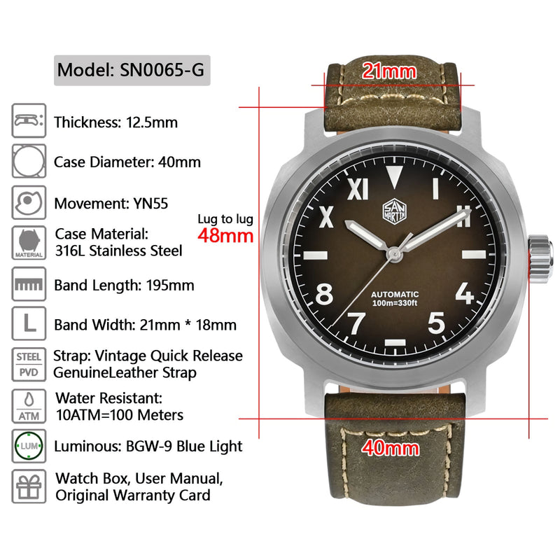 SAN MARTIN SN0065-G 機械錶