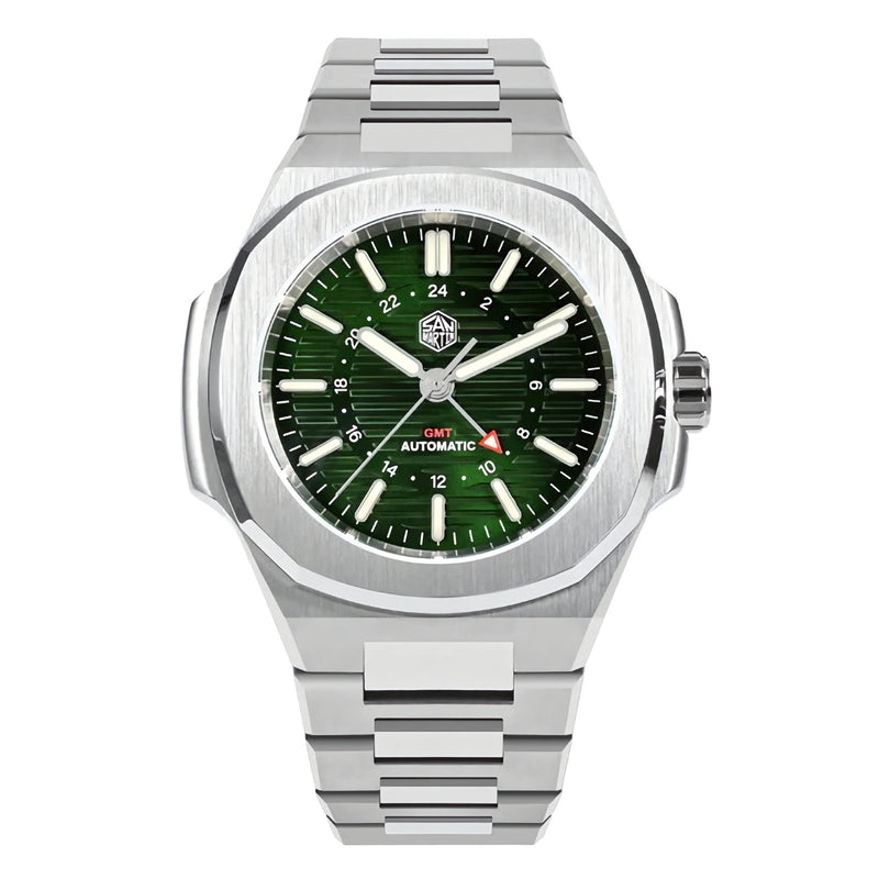 SAN MARTIN SN0075-G-C GMT 機械錶 鋼帶