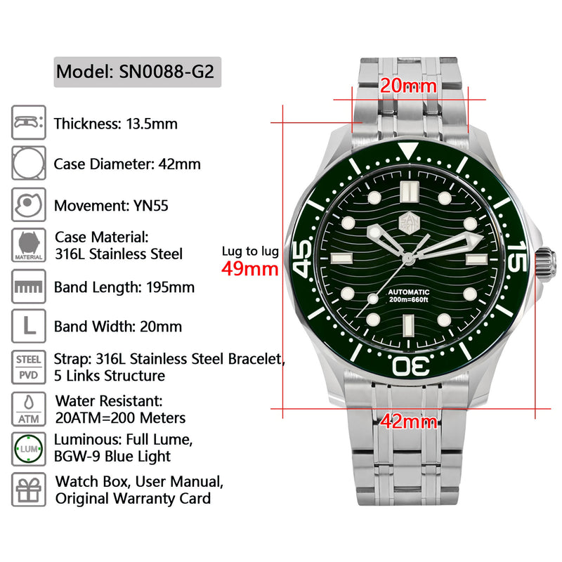 SAN MARTIN SN0088-G2 YN55 機械錶
