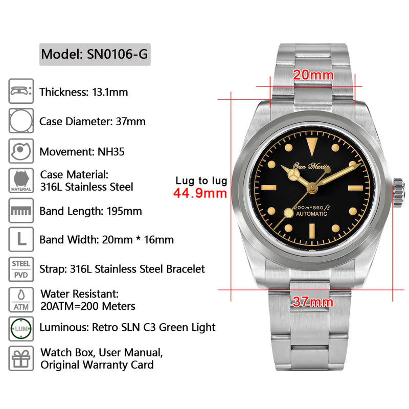 SAN MARTIN SN0106-G 機械錶