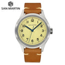 SAN MARTIN SN0108-G Military Style NH35 Automatic 38.5mm 10ATM Men's Pilot Watch