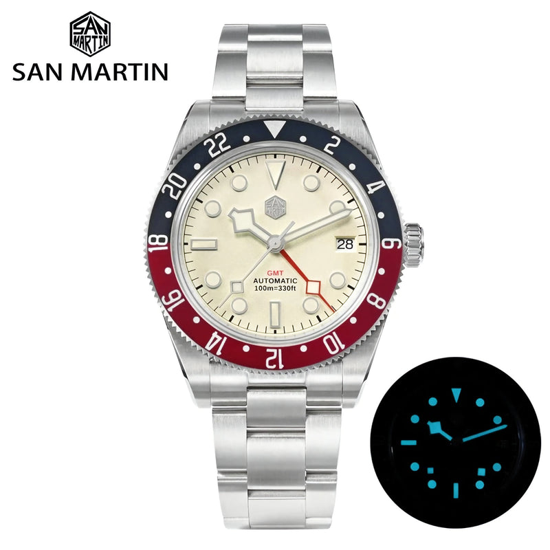SAN MARTIN SN0109-G GMT NH34 機械錶