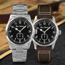 SAN MARTIN SN034-G3 RONDA 6004 Quartz Black Dial 37mm 20ATM Men's Pilot Watch