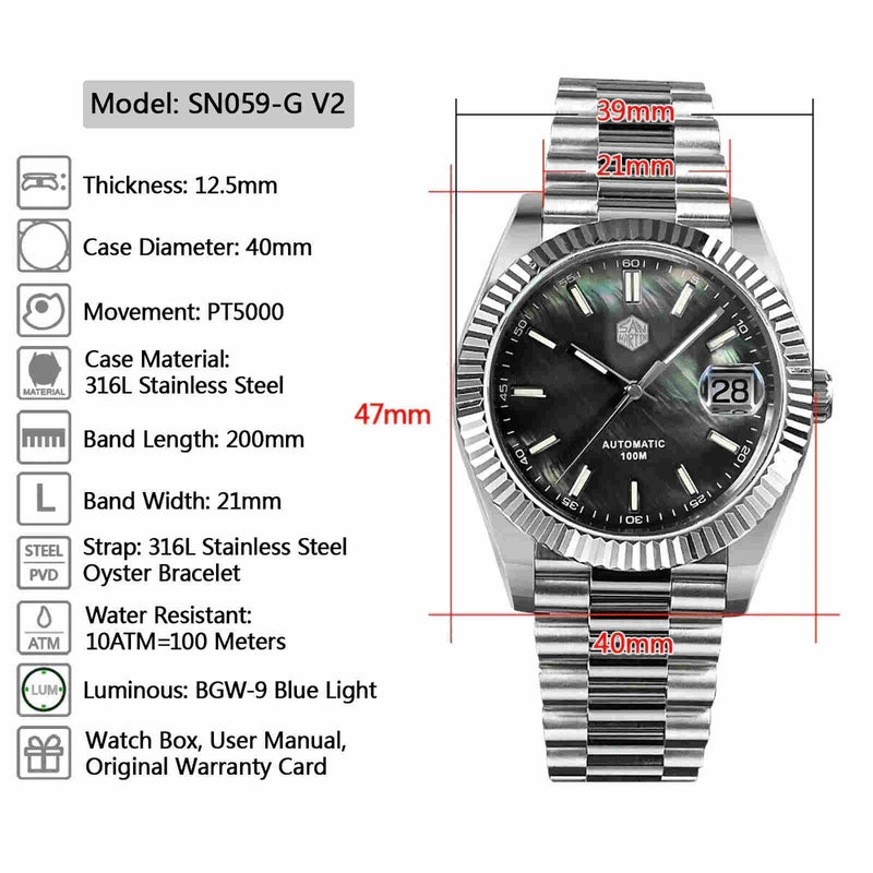 SAN MARTIN SN059-G V2 Classic 機械錶