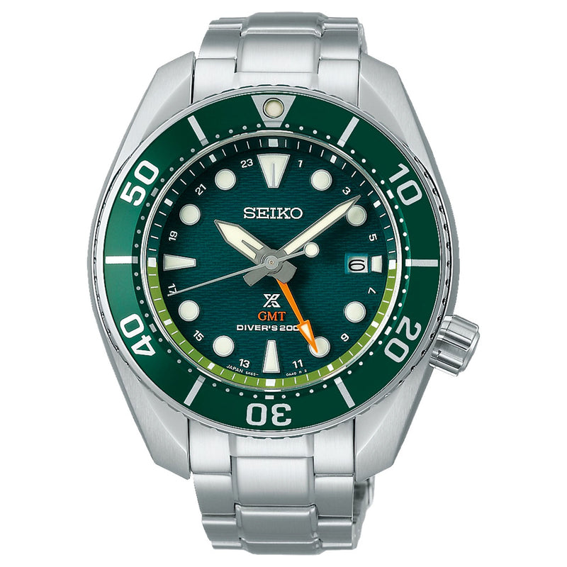 SEIKO Prospex SFK003J1 Sea SUMO Solar GMT Green Dial Men's Diver Watch WARRANTY