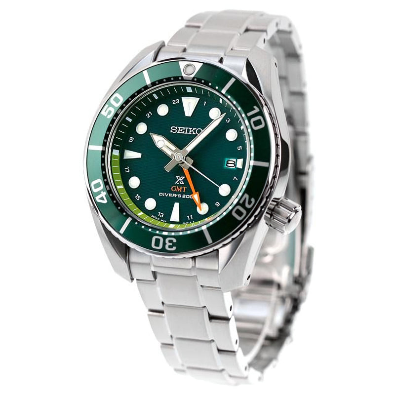 SEIKO Prospex SFK003J1 Sea SUMO Solar GMT Green Dial Men's Diver Watch WARRANTY