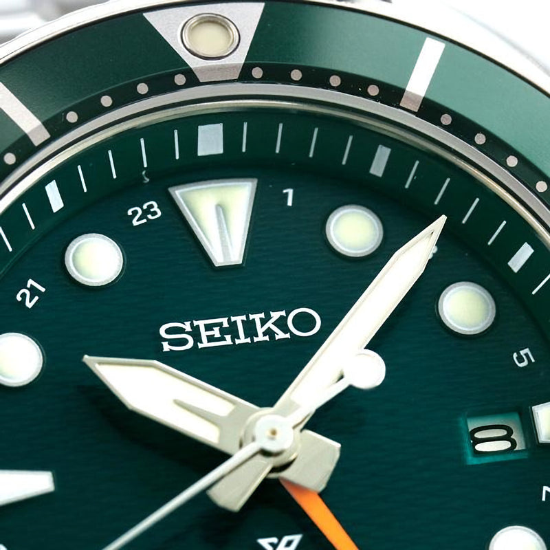 SEIKO Prospex SFK003J1 Sea SUMO Solar GMT Green Dial Men's Diver Watch WARRANTY