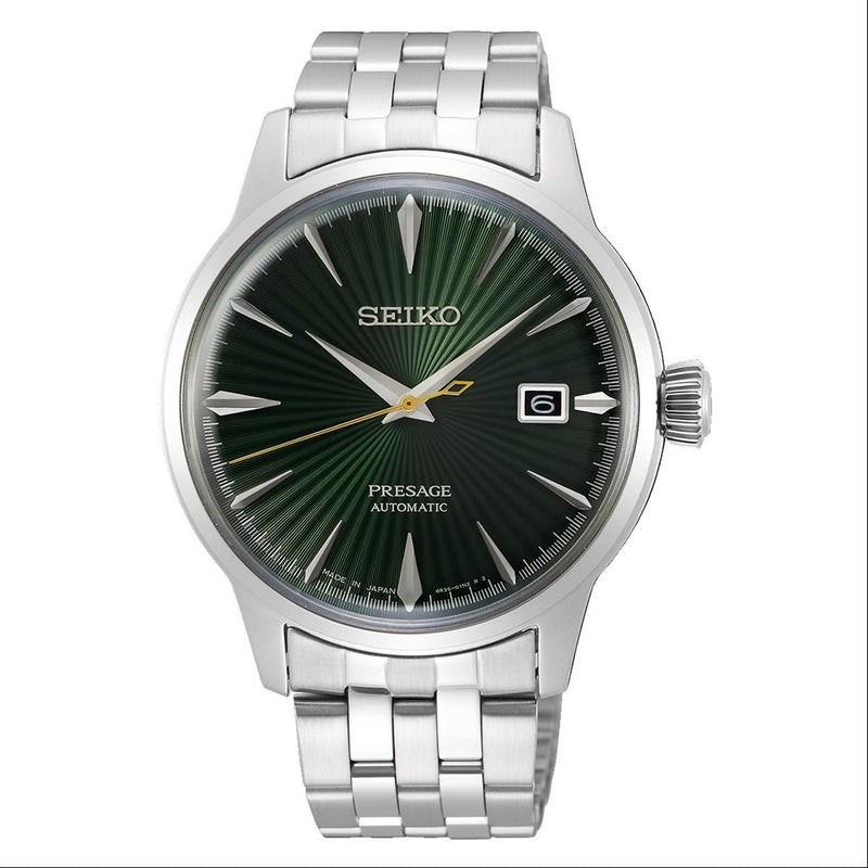 Seiko Presage SRPE15J1 Cocktail Time Mockingbird Green Dial Japan Made Watch