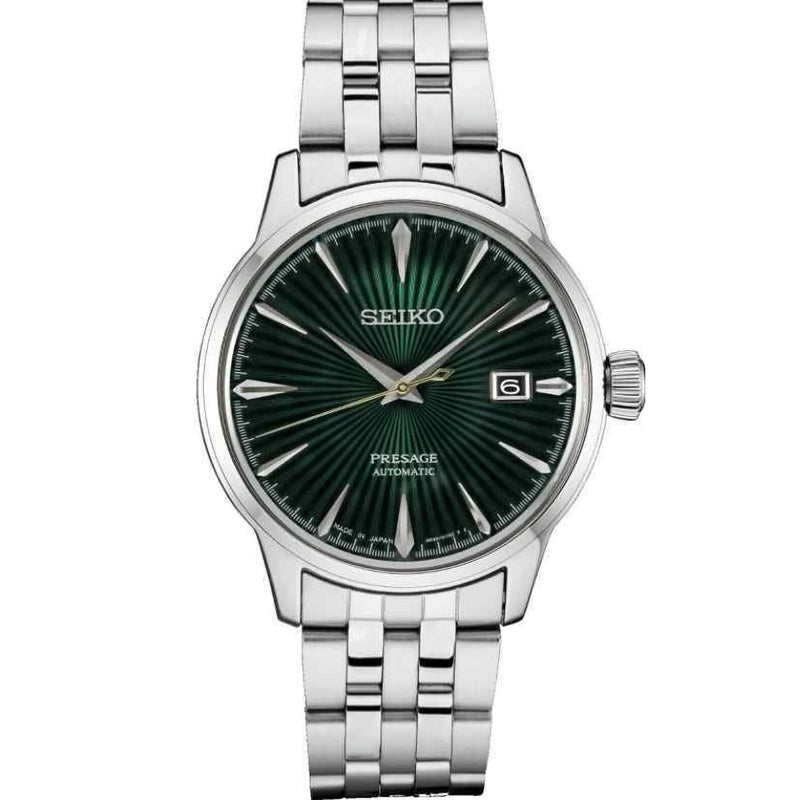 Seiko Presage SRPE15J1 Cocktail Time Mockingbird Green Dial Japan Made Watch