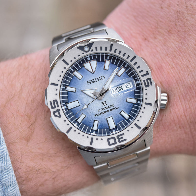 SEIKO Prospex Sea Monster SRPG57K1 Automatic Blue Dial Save The Ocean Dive Watch