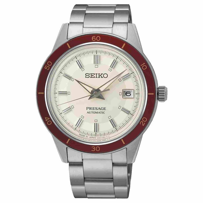 Seiko Presage Style 60’s Ruby SRPH93J1 Automatic Ivory Dial Men Watch WARRANTY