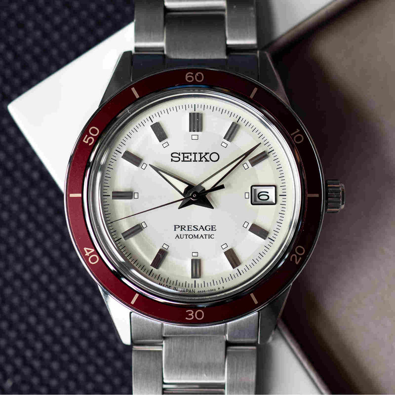 Seiko Presage Style 60’s Ruby SRPH93J1 Automatic Ivory Dial Men Watch WARRANTY