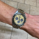 Seiko Prospex Speedtimer SSC817 Solar Beige Dial Date Display Chronograph Watch